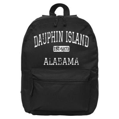 Dauphin Island Alabama Al Vintage 16 in Basic Backpack