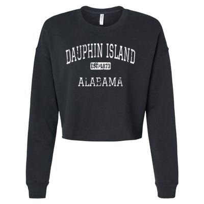 Dauphin Island Alabama Al Vintage Cropped Pullover Crew