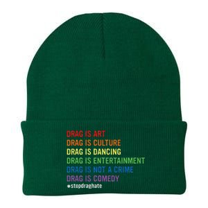 Drag Is Art Drag Is Culture Drag Is Not A Crime Lgbt Pride Knit Cap Winter Beanie