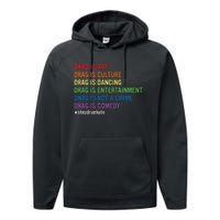 Drag Is Art Drag Is Culture Drag Is Not A Crime Lgbt Pride Performance Fleece Hoodie