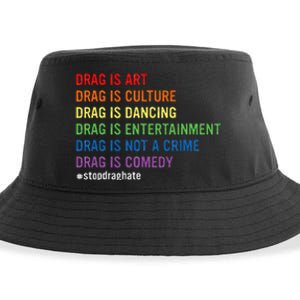 Drag Is Art Drag Is Culture Drag Is Not A Crime Lgbt Pride Sustainable Bucket Hat