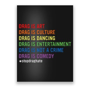 Drag Is Art Drag Is Culture Drag Is Not A Crime Lgbt Pride Poster