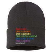 Drag Is Art Drag Is Culture Drag Is Not A Crime Lgbt Pride Sustainable Knit Beanie