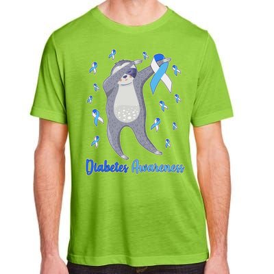 Diabetes Awareness Dabbing Sloth Adult ChromaSoft Performance T-Shirt