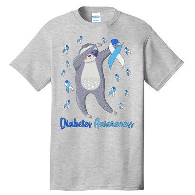 Diabetes Awareness Dabbing Sloth Tall T-Shirt