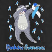 Diabetes Awareness Dabbing Sloth Cool Comfort Performance Bucket Hat