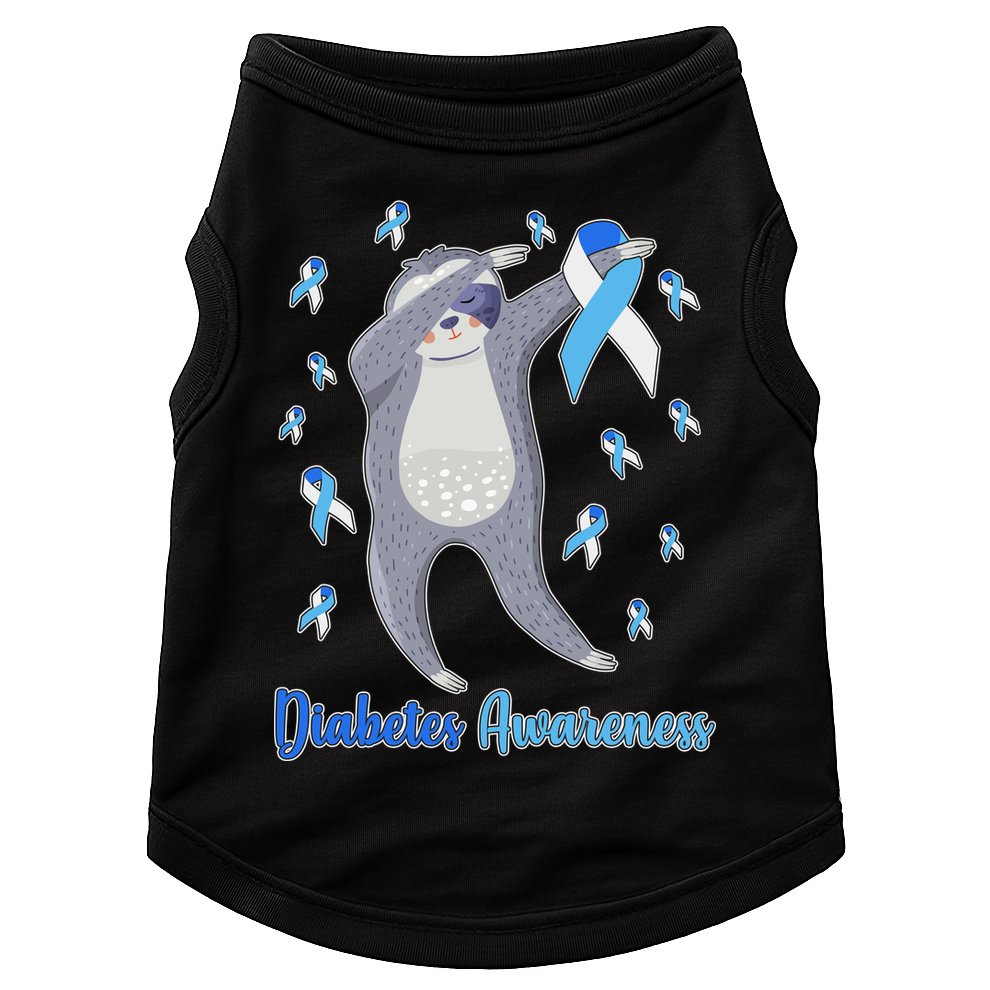 Diabetes Awareness Dabbing Sloth Doggie Tank