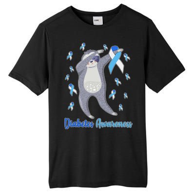 Diabetes Awareness Dabbing Sloth Tall Fusion ChromaSoft Performance T-Shirt