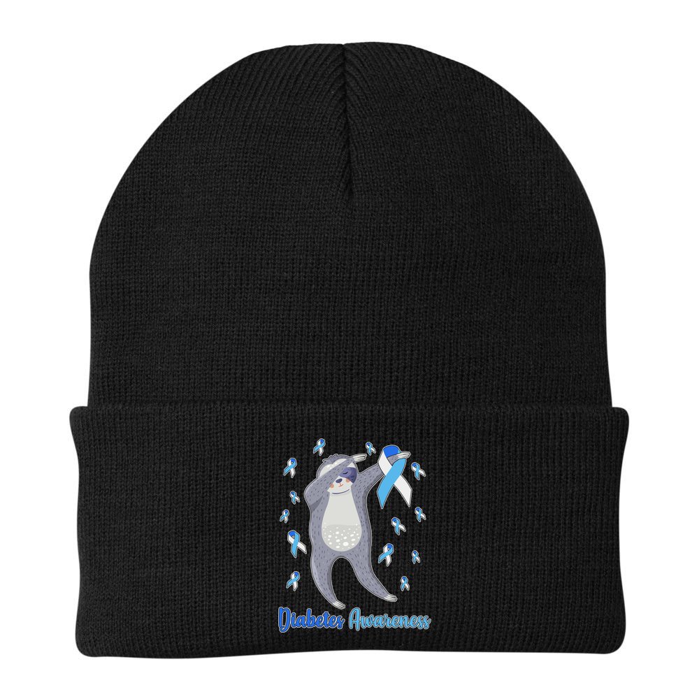 Diabetes Awareness Dabbing Sloth Beanie