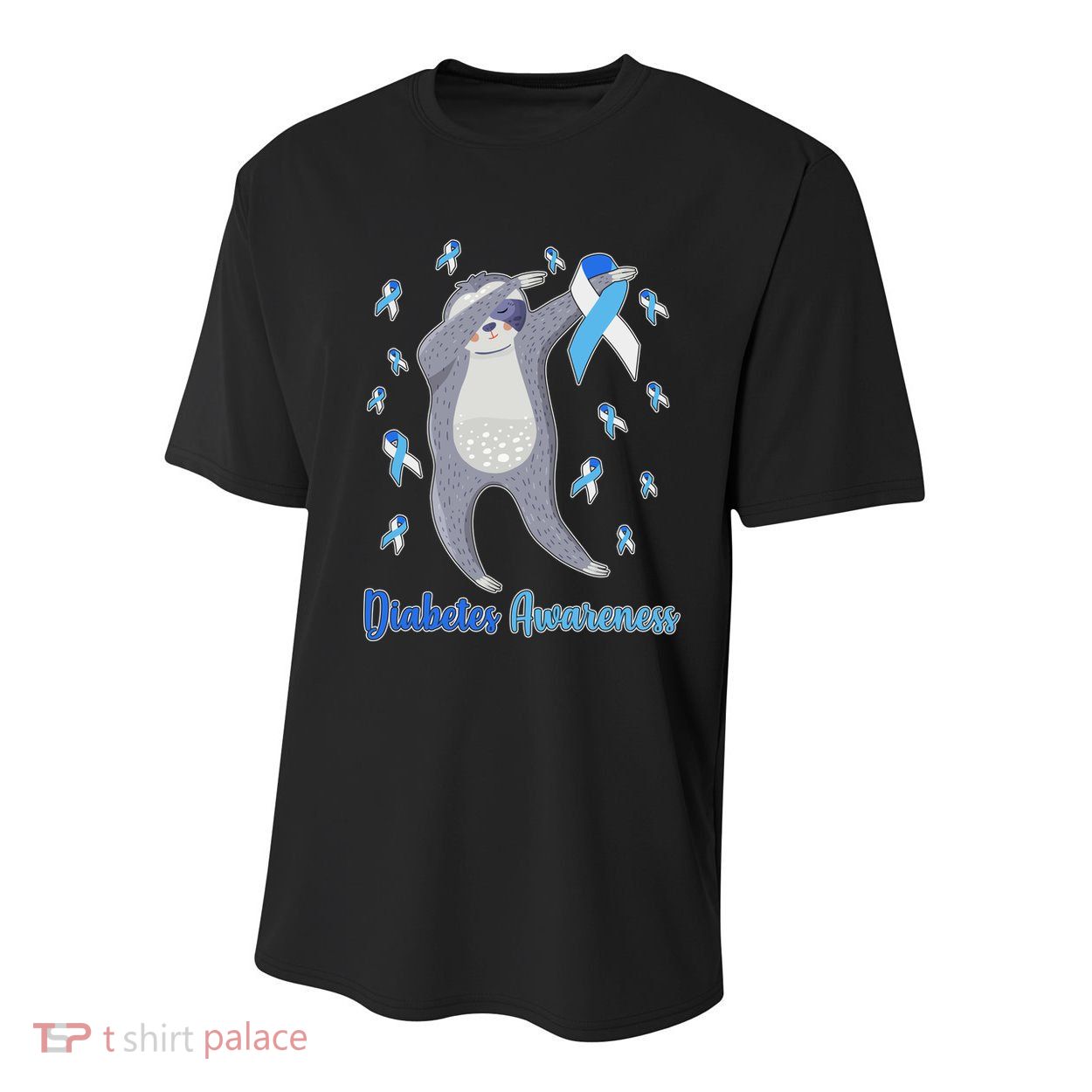 Diabetes Awareness Dabbing Sloth Youth Performance Sprint T-Shirt