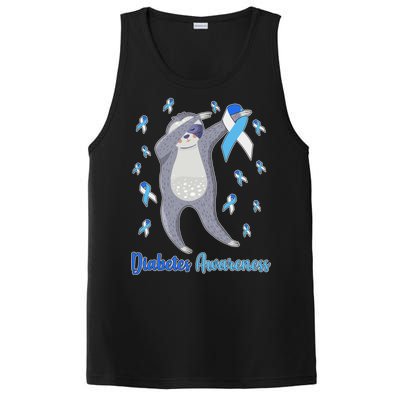 Diabetes Awareness Dabbing Sloth PosiCharge Competitor Tank