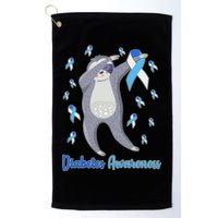 Diabetes Awareness Dabbing Sloth Golf Towel