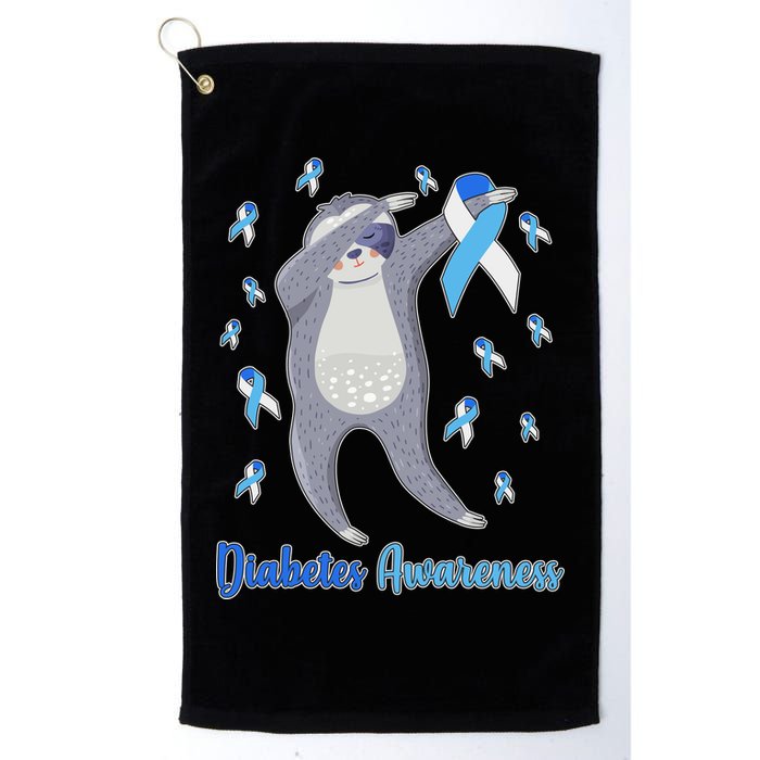 Diabetes Awareness Dabbing Sloth Golf Towel
