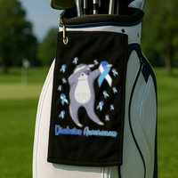 Diabetes Awareness Dabbing Sloth Golf Towel
