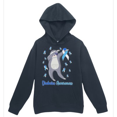 Diabetes Awareness Dabbing Sloth Urban Pullover Hoodie