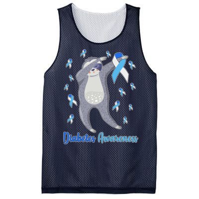 Diabetes Awareness Dabbing Sloth Mesh Reversible Basketball Jersey Tank