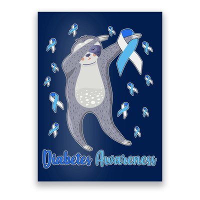 Diabetes Awareness Dabbing Sloth Poster