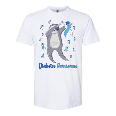 Diabetes Awareness Dabbing Sloth Softstyle CVC T-Shirt