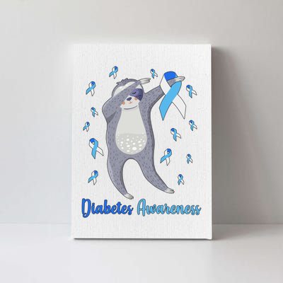 Diabetes Awareness Dabbing Sloth Canvas