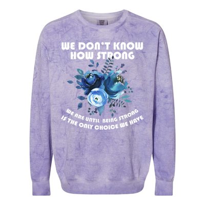 Diabetes Awareness Florial Colorblast Crewneck Sweatshirt