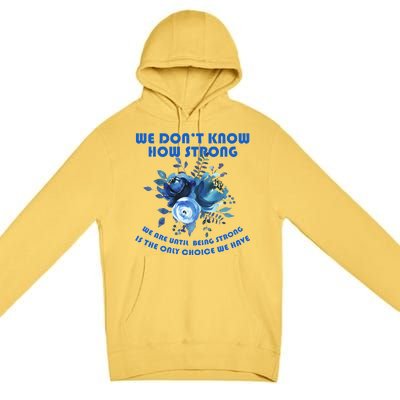 Diabetes Awareness Florial Premium Pullover Hoodie