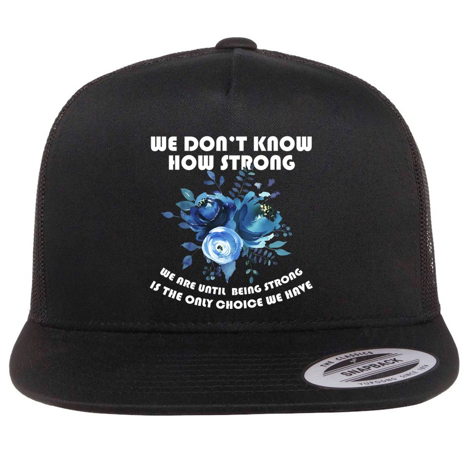 Diabetes Awareness Florial Flat Bill Trucker Hat
