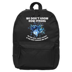 Diabetes Awareness Florial 16 in Basic Backpack