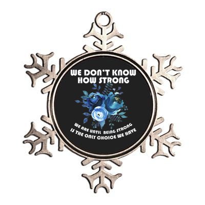 Diabetes Awareness Florial Metallic Star Ornament