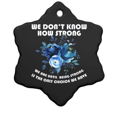 Diabetes Awareness Florial Ceramic Star Ornament