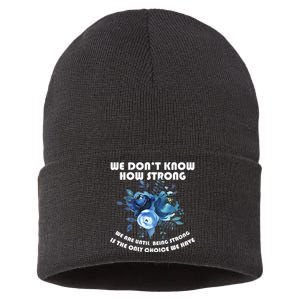 Diabetes Awareness Florial Sustainable Knit Beanie