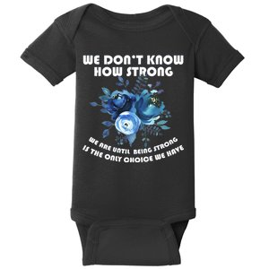 Diabetes Awareness Florial Baby Bodysuit