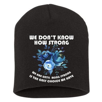 Diabetes Awareness Florial Short Acrylic Beanie