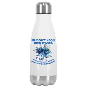 Diabetes Awareness Florial Stainless Steel Insulated Water Bottle