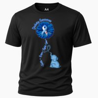 Diabetes Awareness Flower Elephant Cooling Performance Crew T-Shirt