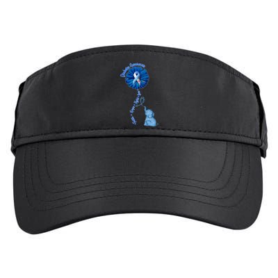 Diabetes Awareness Flower Elephant Adult Drive Performance Visor