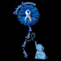 Diabetes Awareness Flower Elephant Tie-Dye T-Shirt
