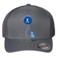 Diabetes Awareness Flower Elephant Flexfit Unipanel Trucker Cap