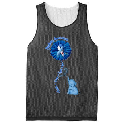 Diabetes Awareness Flower Elephant Mesh Reversible Basketball Jersey Tank