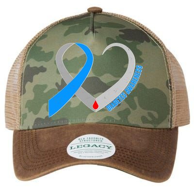 Diabetes Awareness Heart Legacy Tie Dye Trucker Hat