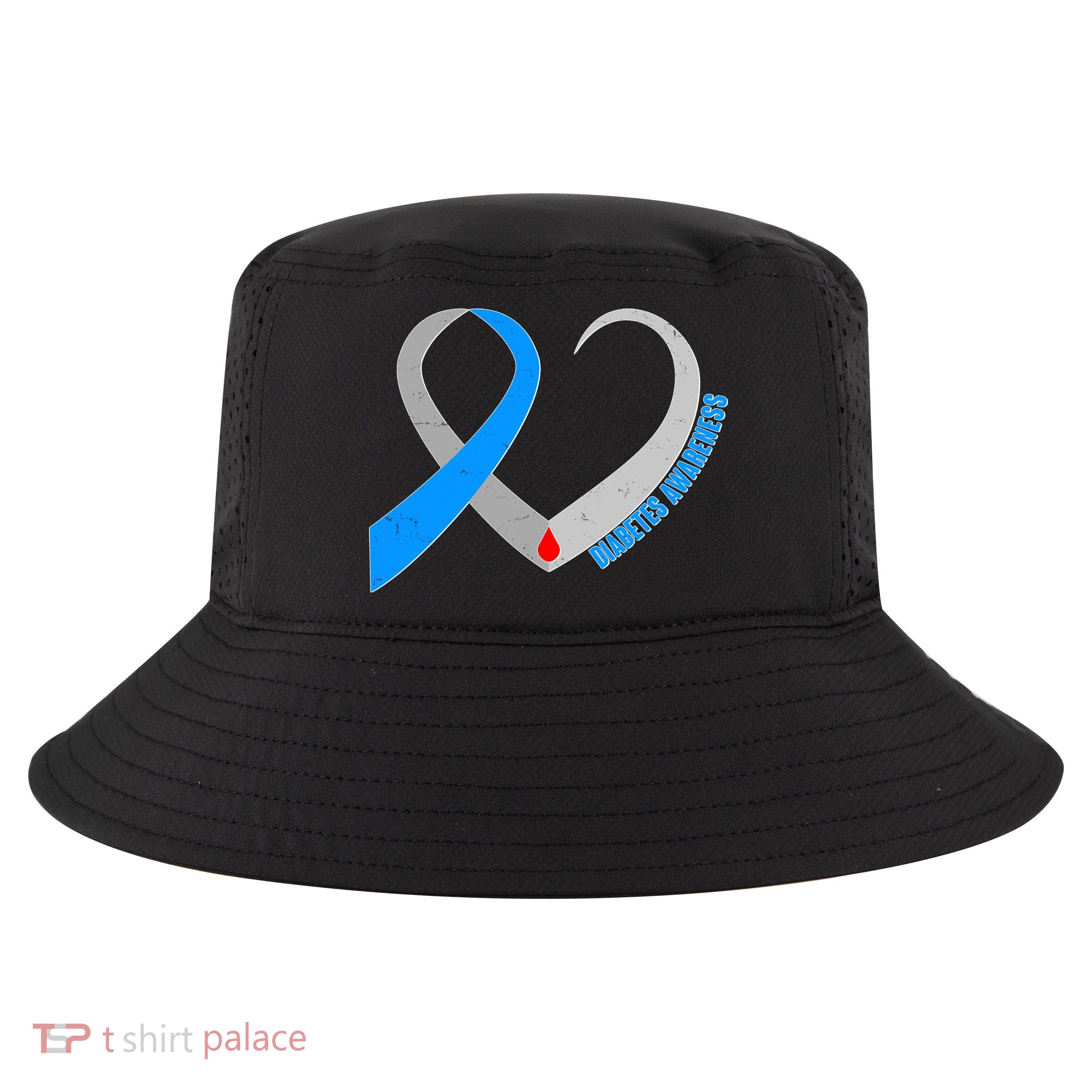 Diabetes Awareness Heart Cool Comfort Performance Bucket Hat