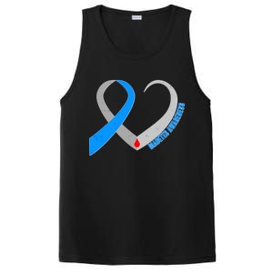 Diabetes Awareness Heart PosiCharge Competitor Tank