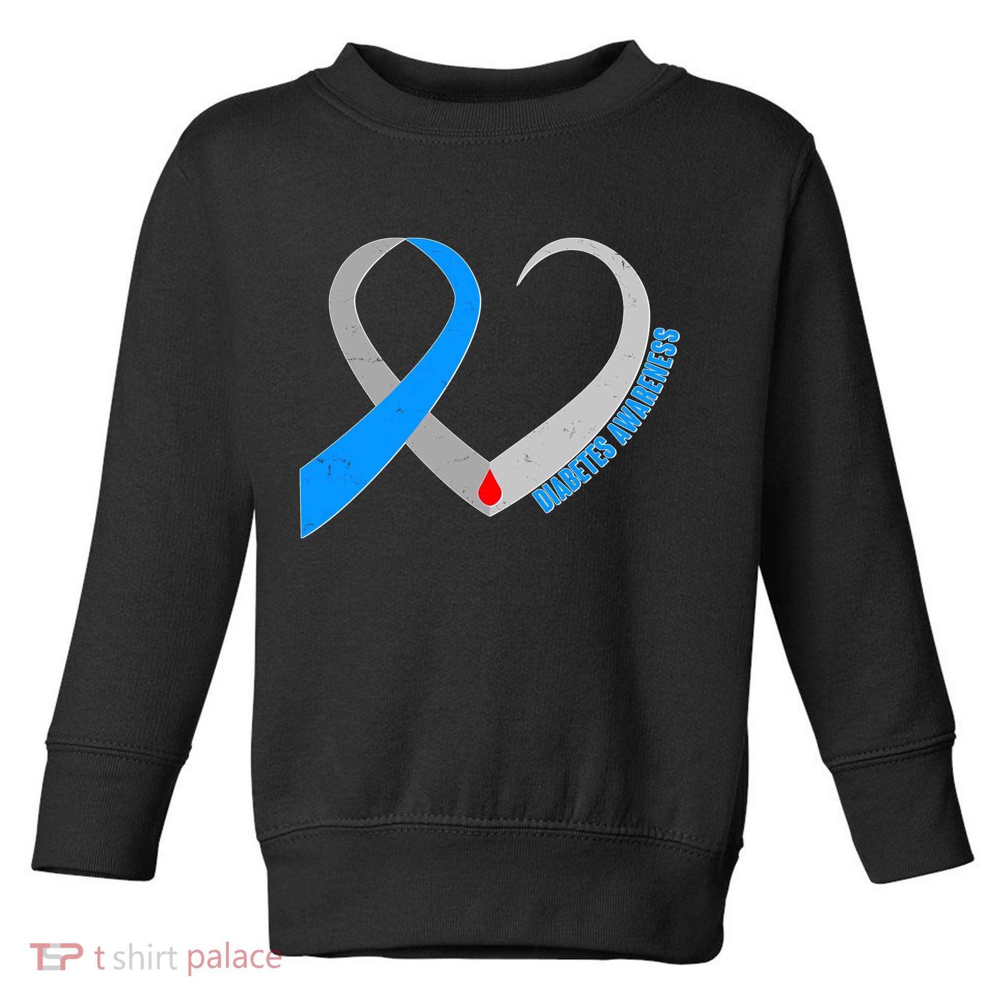 Diabetes Awareness Heart Toddler Sweatshirt