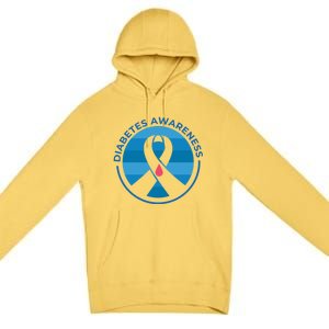 Diabetes Awareness Symbol Premium Pullover Hoodie