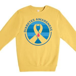 Diabetes Awareness Symbol Premium Crewneck Sweatshirt