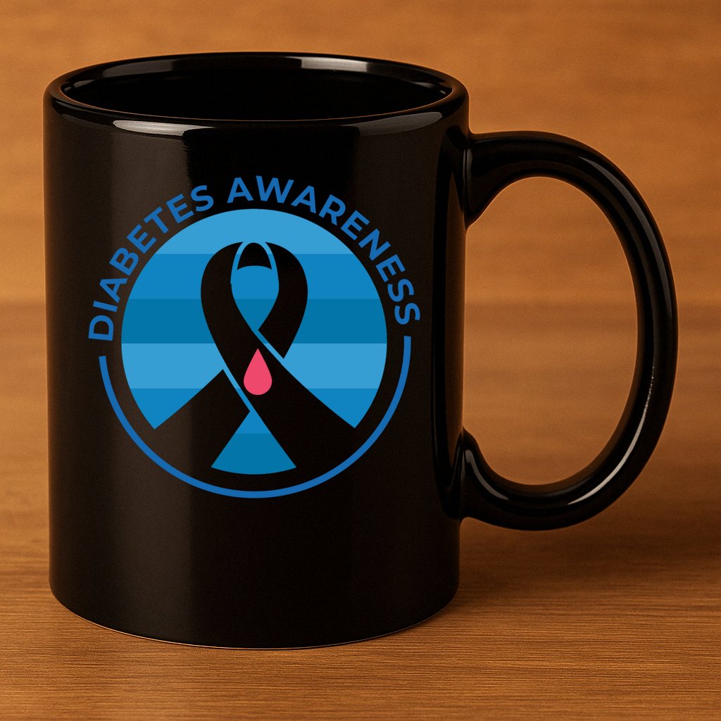 Diabetes Awareness Symbol 11oz C Handle Ceramic Mug