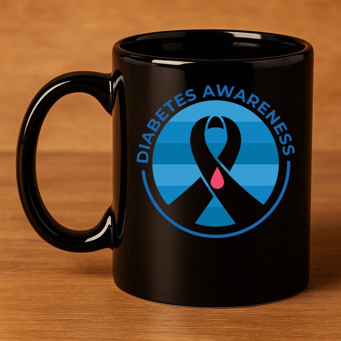 Diabetes Awareness Symbol 11oz C Handle Ceramic Mug