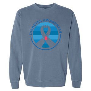 Diabetes Awareness Symbol Garment-Dyed Sweatshirt