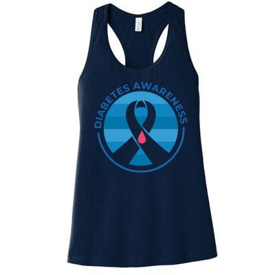 Diabetes Awareness Symbol Women's Racerback Tank