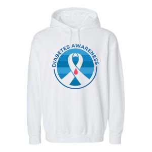 Diabetes Awareness Symbol Garment-Dyed Fleece Hoodie