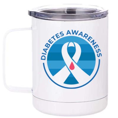 Diabetes Awareness Symbol 12 oz Stainless Steel Tumbler Cup